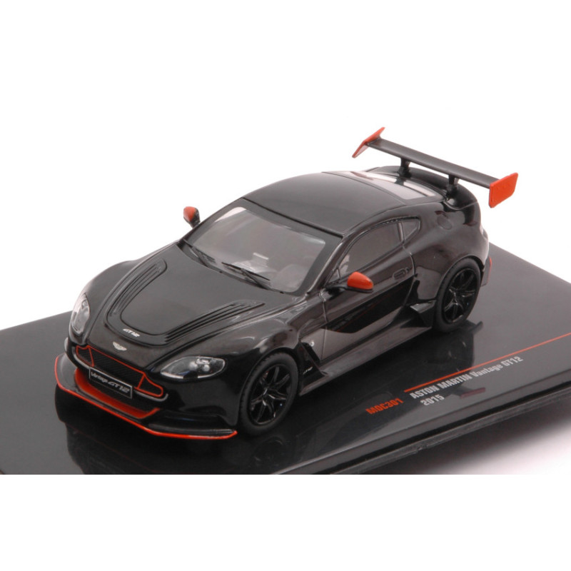 1:43 Ixo Model Aston Martin Vantage GT 12 2015 Nero arancione