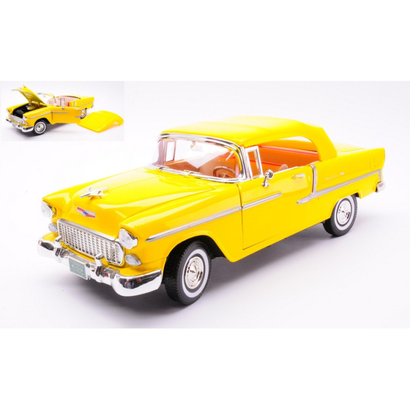 1:18 Motormax Chevrolet BEL AIR Convertible 1955 Giallo