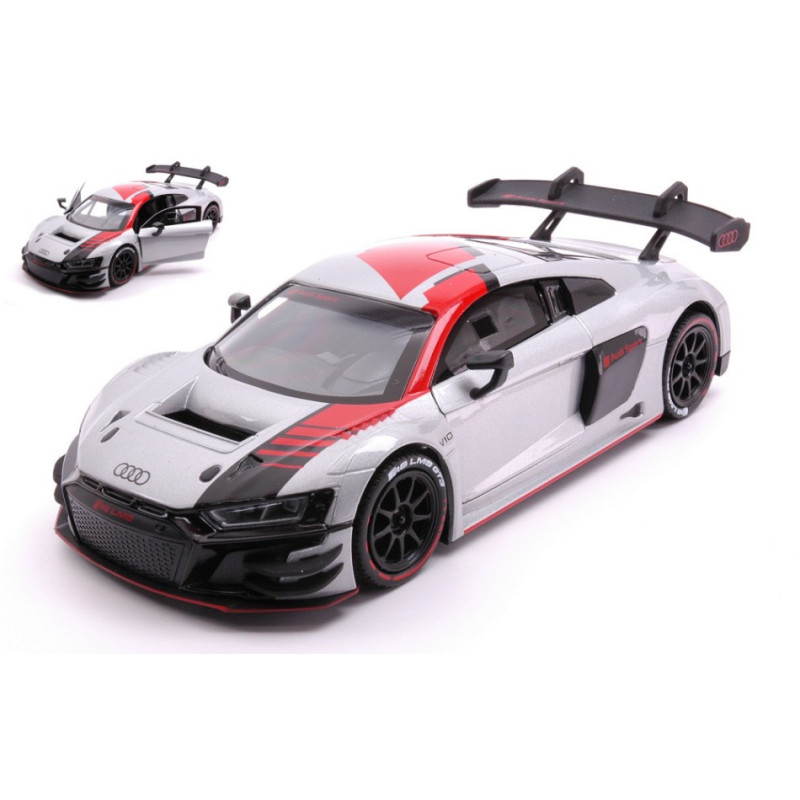 1:24 Motormax Audi R8 LMS GT3 Argento/rosso