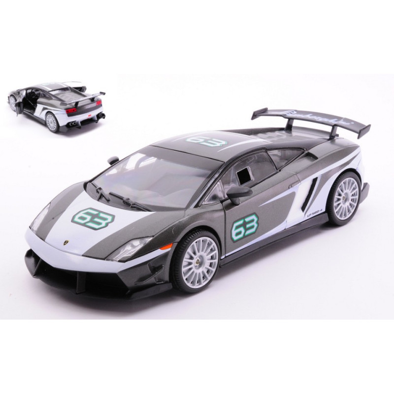 1:24 Motormax Lamborghini Gallardo LP 550 4 Super Trofeo GT Racing Grigio/bianco