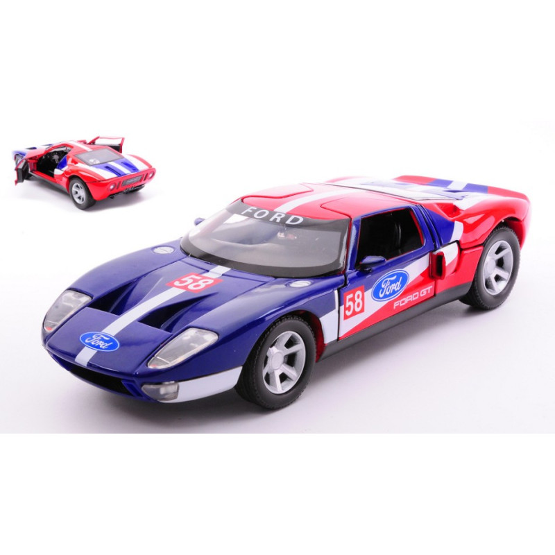 1:24 Motormax Ford GT Concept N58 Blu/rosso/bianco