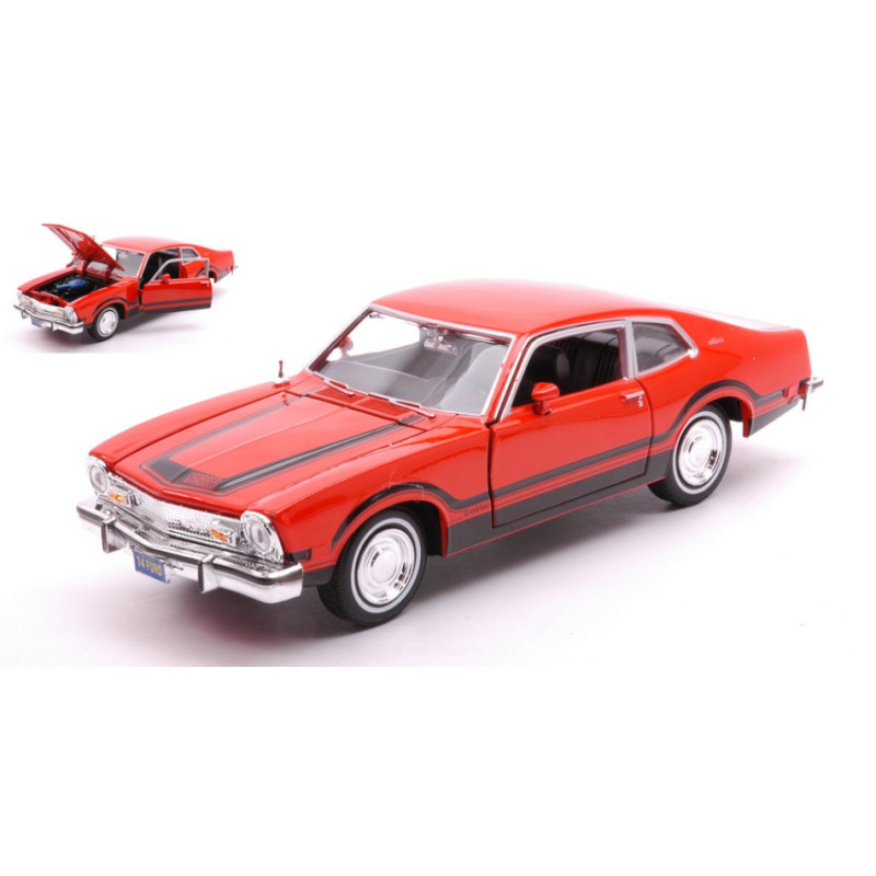 1:24 Motormax Ford Maverick 1974 Forgetten Classic Series Arancione W/nero Strip.