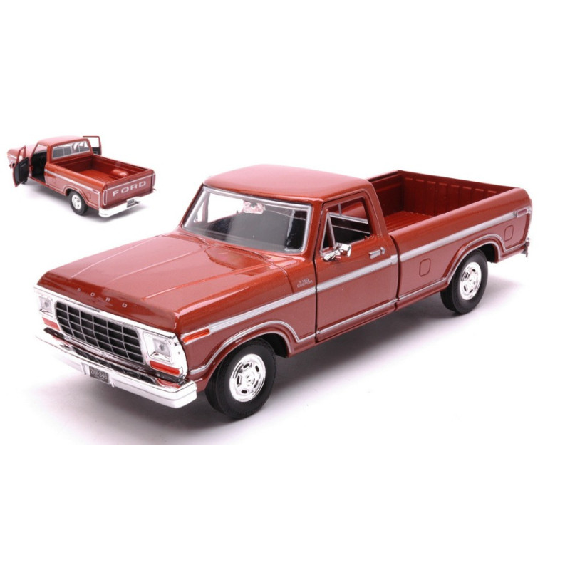 1:24 Motormax Ford F 150 Pick up Custom 1979 Marrone Metallizzato