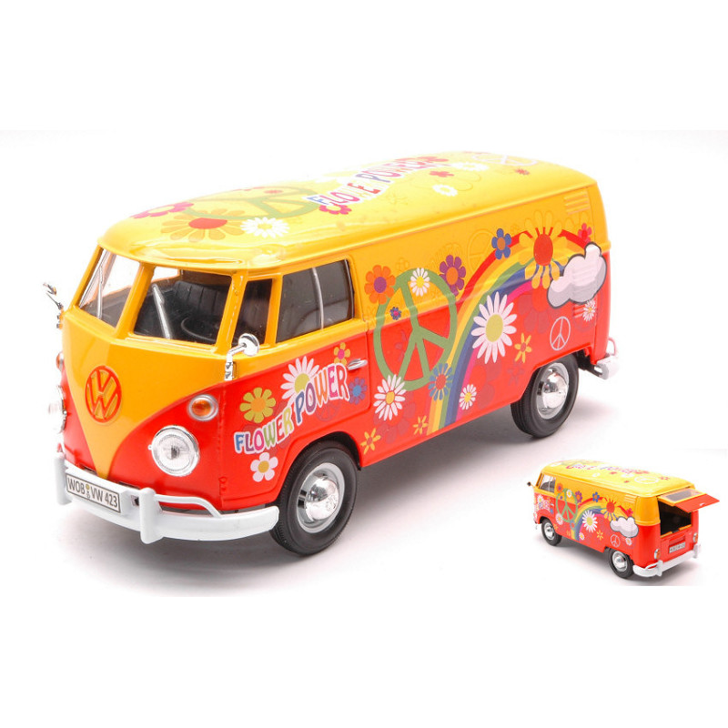 1:24 Motormax VW Type 2 (T1) Delivery VAN Flower Power