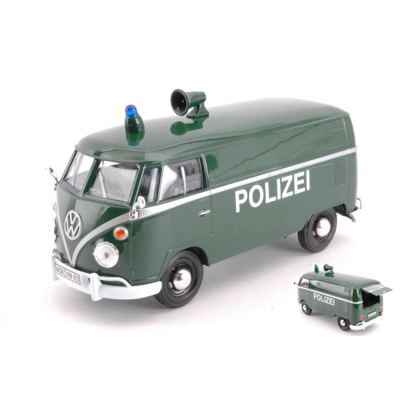 1:24 Motormax VW Type 2 (T1) 1965 Delivery VAN Polizei Verde