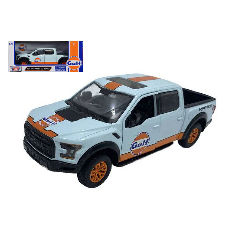 1:24 Motormax Ford F 150 Raptor 2017 Gulf Livery