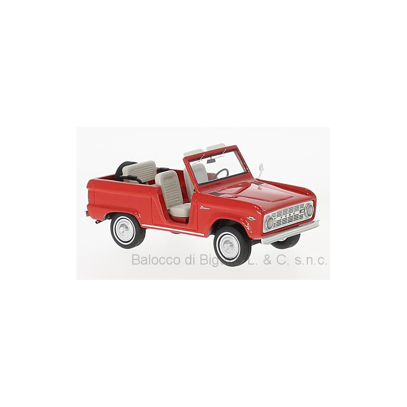 1:43 Neo Scale Models Ford Bronco Roadster 1966 Rosso