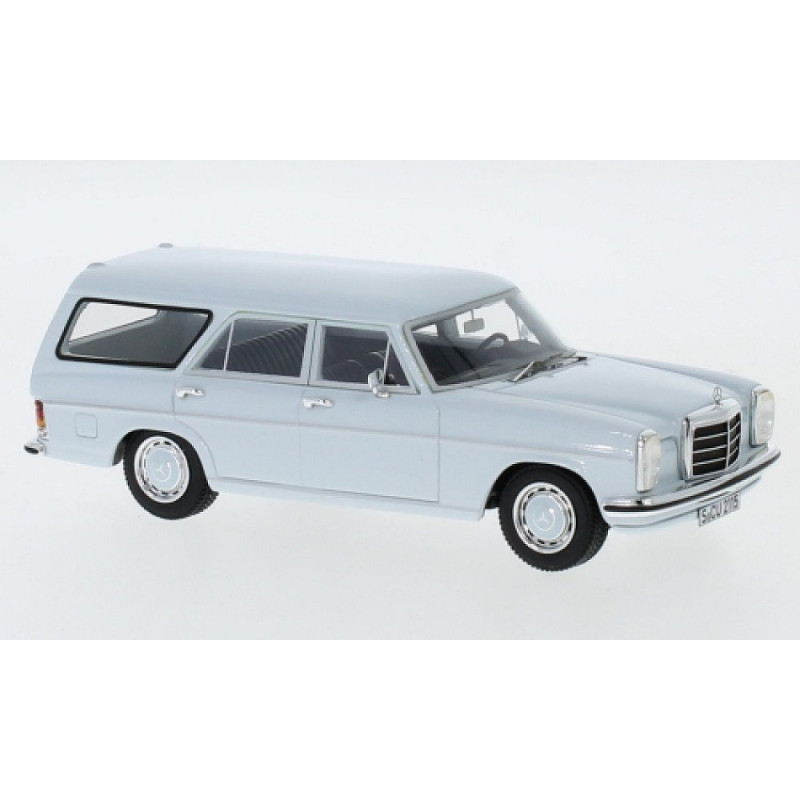 1:43 Neo Scale Models Mercedes W115 Station Wagon 1974 Blu Chiaro