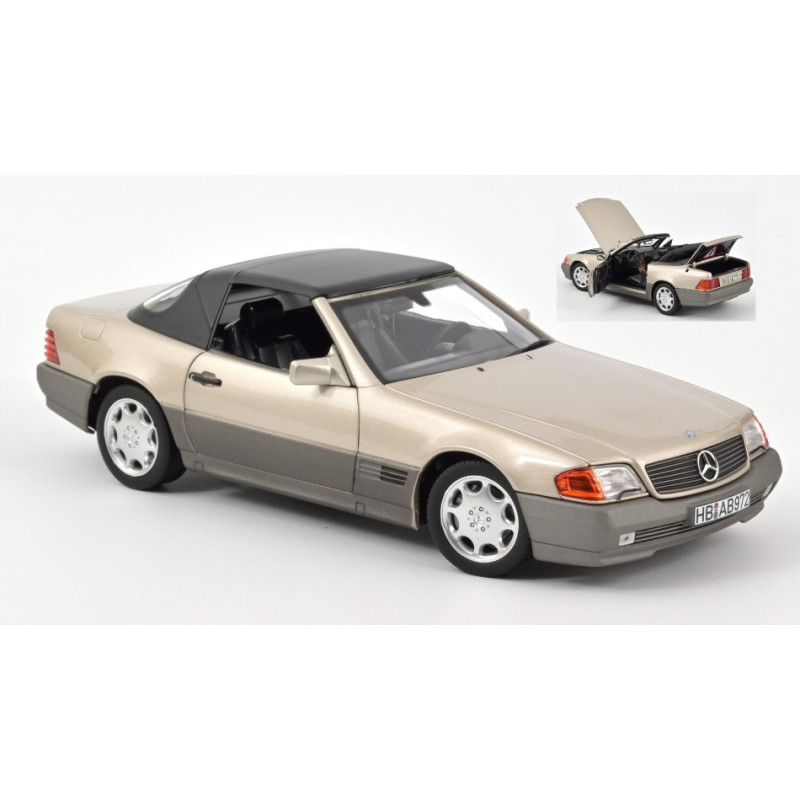 1:18 Norev Mercedes 500 SL 1989 Smoke Argento Metallizzato