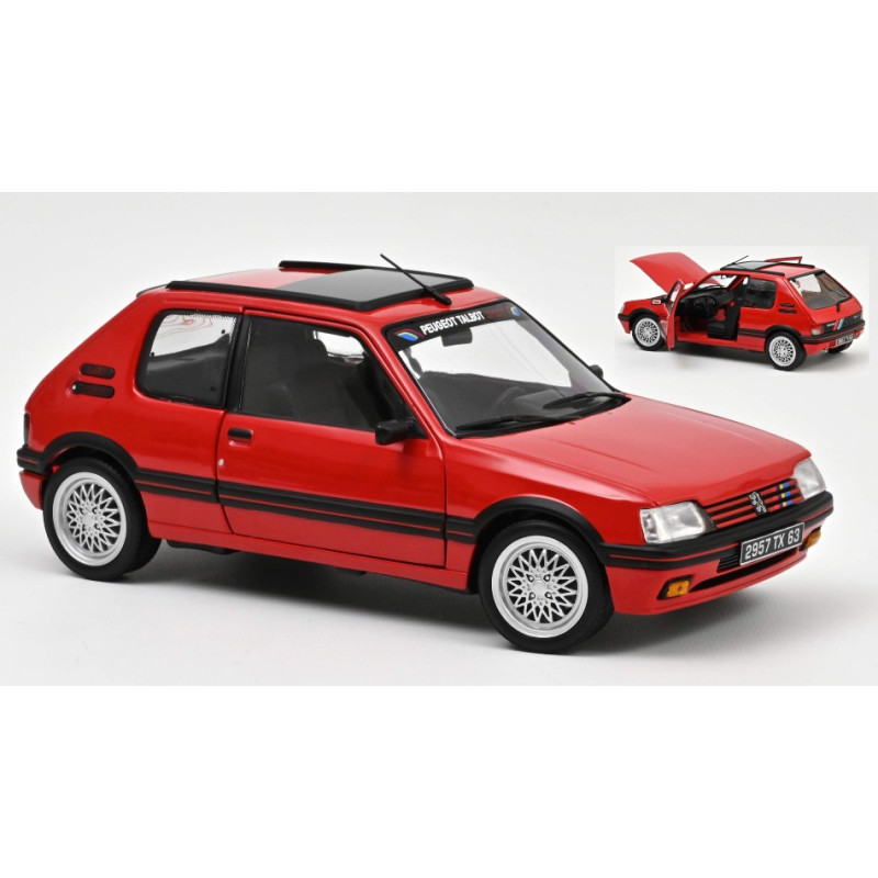 1:18 Norev Peugeot 205 GTi 1.9 PTS Deco 1991 Vallelunga Rosso