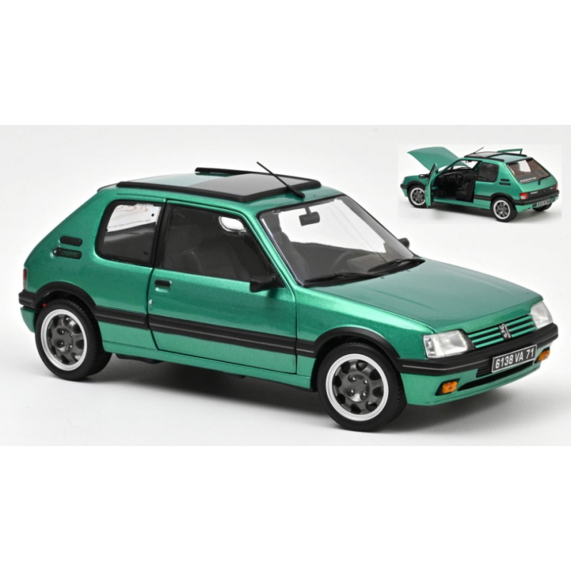 1:18 Norev Peugeot 205 GTi Griffe With Windowroof 1991 Verde