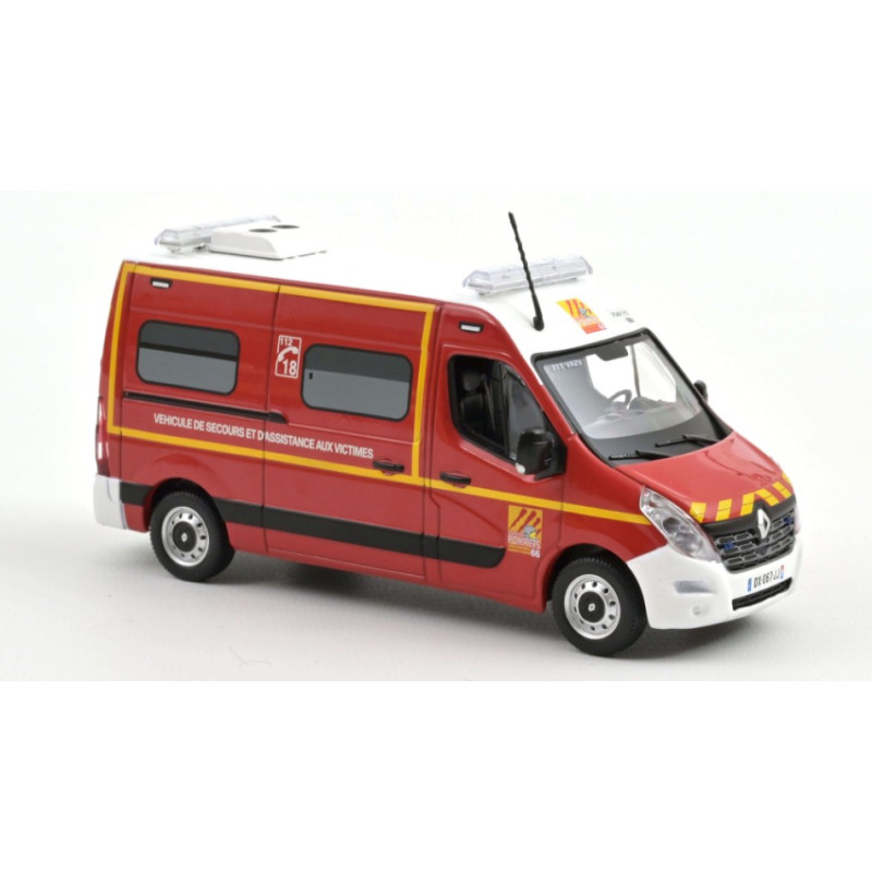 1:43 Norev Renault Master 2014 Pompiers Vsav