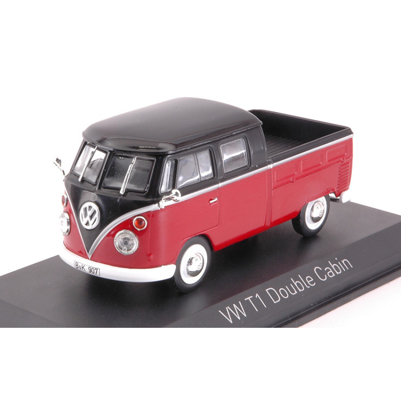 1:43 Norev VW T1 Double Cabin 1961 Rosso & Nero