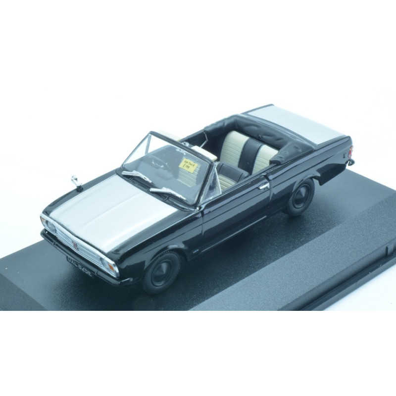 1:43 Oxford Ford Cortina MK II Crayford Convertible Nero/argento