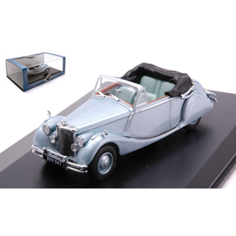 1:43 Oxford Jaguar MKV DHC Open Blu Chiaro Metallizzato