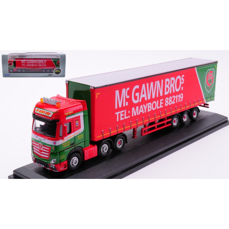 1:76 Oxford Bilico Mercedes Actros GSC Curtainside Mc Gawn Bro.s