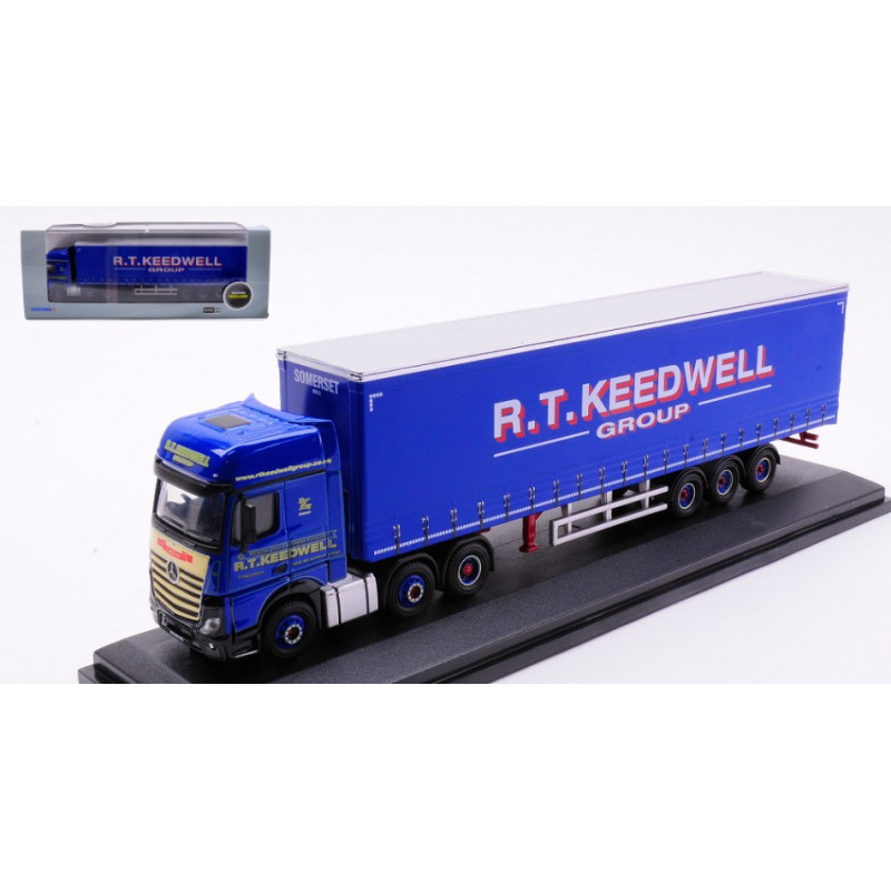 1:76 Oxford Bilico Mercedes Actros GSC Curtainside Keedwell Group