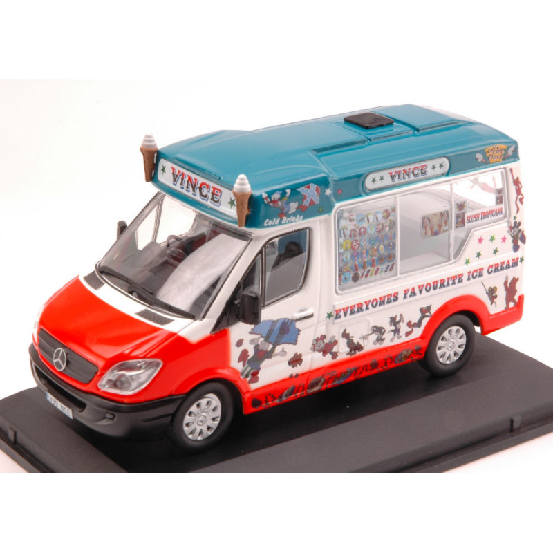 1:43 Oxford Mercedes Sprinter Whitby Mondial ICE Crema Vinces