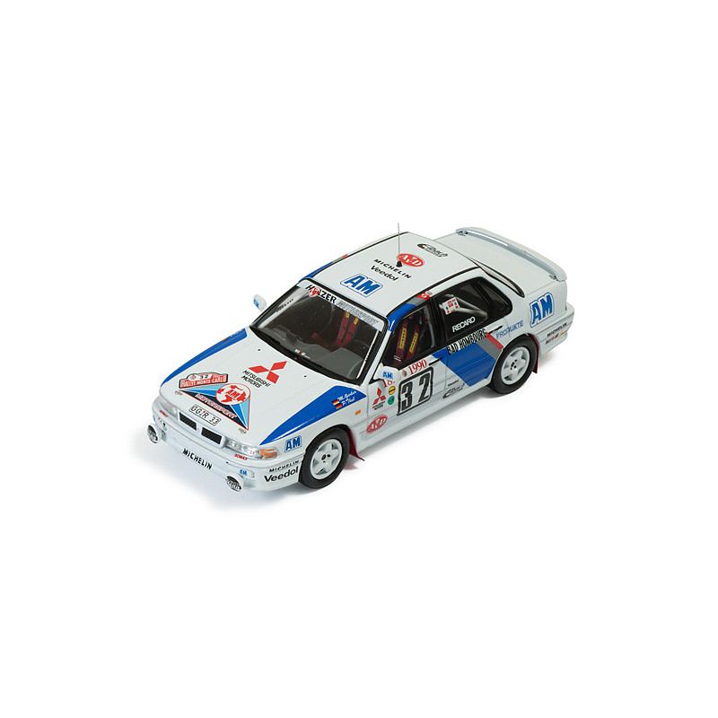 1:43 Ixo Model Mitsubishi Galant N32 18th Monte Carlo 1990 M.gerber p.thul