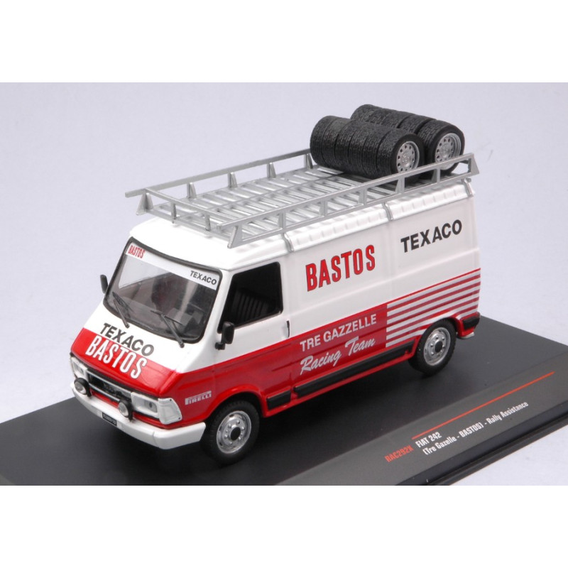 1:43 Ixo Model Fiat 242 Bastos Assistance With Roof Rack