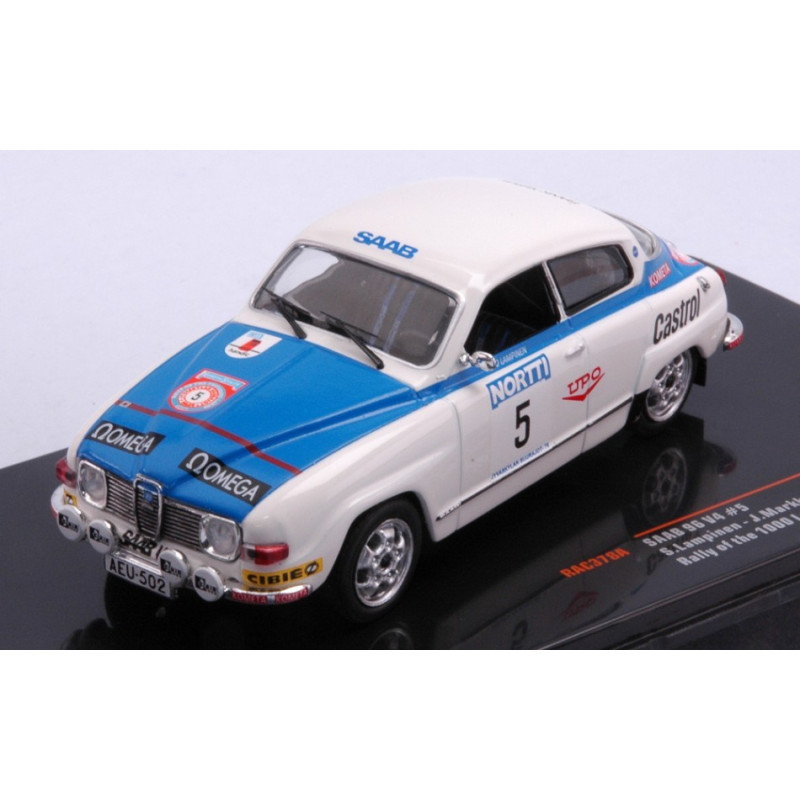 1:43 Ixo Model Saab 96 V4 N5 1000 Lakes Rally 1976 LAMPINEN/MARKKANEN