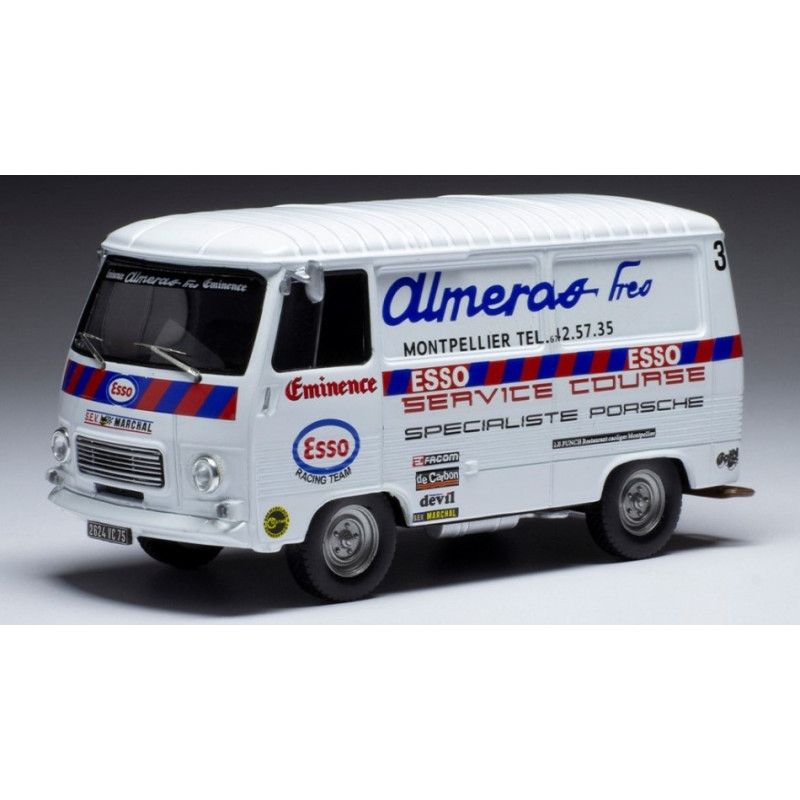 1:43 Ixo Model Peugeot J7 Team Almeras Eminence Rally Service