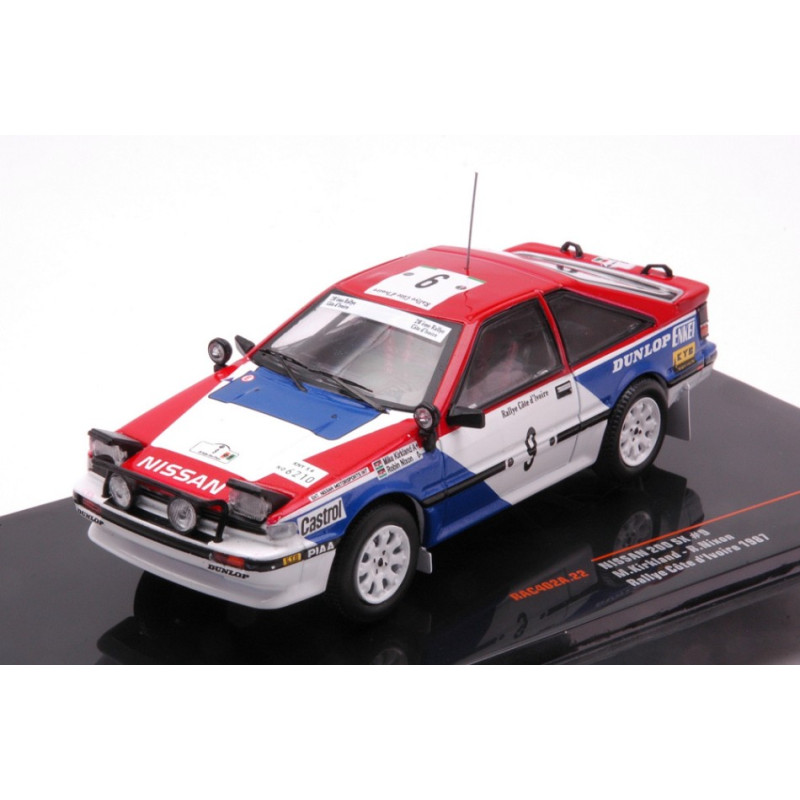 1:43 Ixo Model Nissan 200 SX N9 Rally Cote D'ivoire 1987 KIRKLAND/NIXON