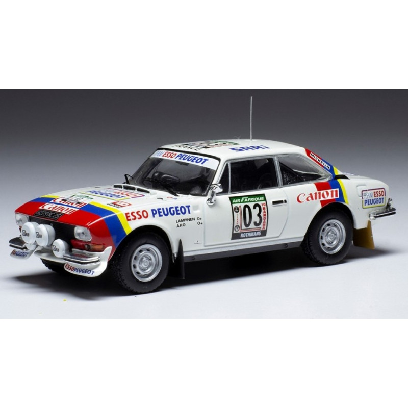 1:43 Ixo Model Peugeot 504 Coupe V6 N3 Rally Cote D'ivoire 1978 Lampinen/aho