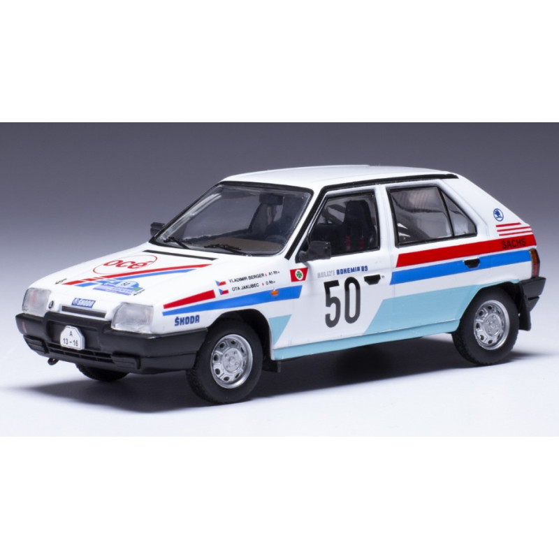 1:43 Ixo Model Skoda Favorit 136L N50 Rally Bohemia 1989 BERGER/JAKUBEC