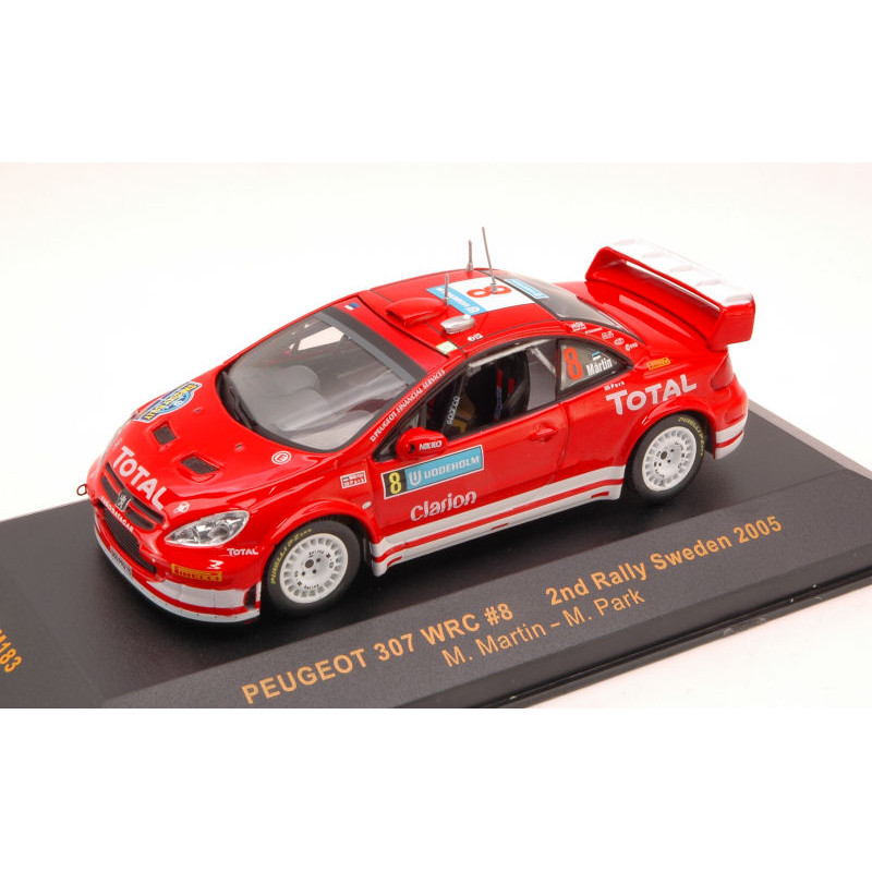 1:43 Ixo Model Peugeot 307 WRC N8 2nd Sweden 2005 Martin park