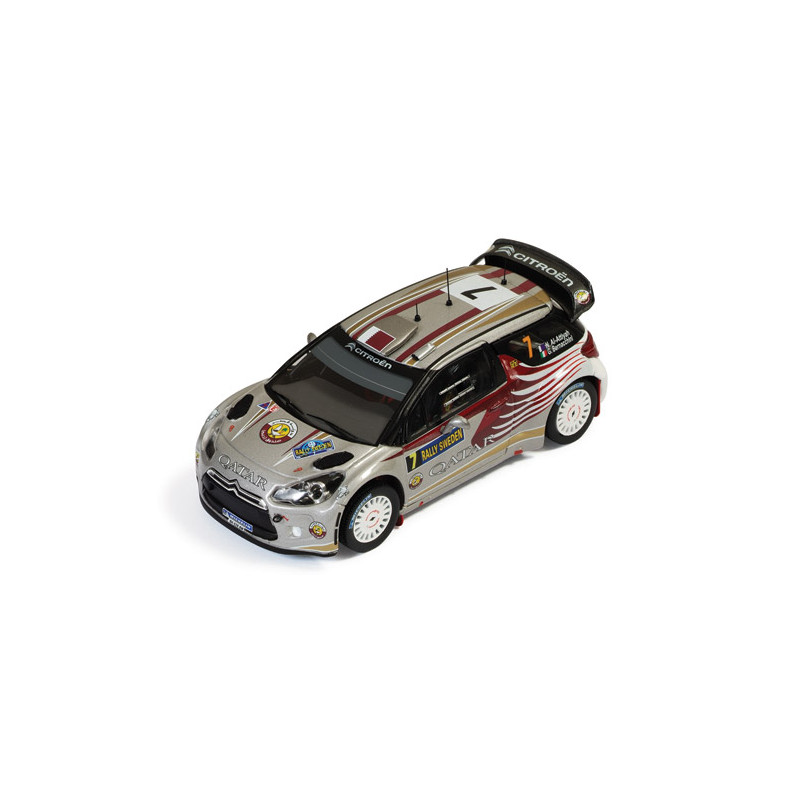 1:43 Ixo Model Citroen DS3 WRC N7 21st Sweden 2012 Attiyah bernacchini