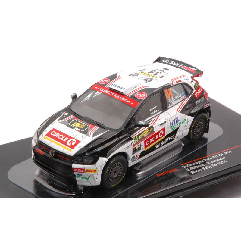 1:43 Ixo Model VW Polo GTI R5 N54 Rally Wales 2019 SOLBERG/JOHNSTON