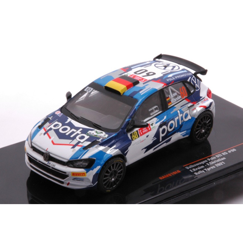 1:43 Ixo Model VW Polo GTI R5 N60 Rally Ypres 2021 Kreim/christian