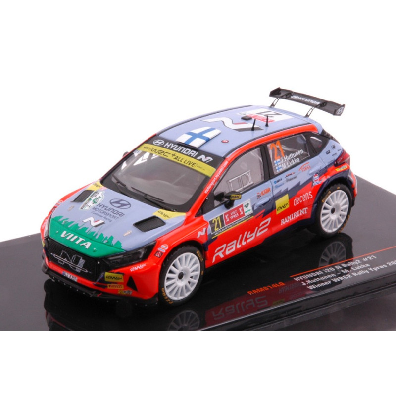 1:43 Ixo Model Hyundai i20 N Rally 2 N21 Rally Ypres 2021 HUTTUNEN/LUKKA