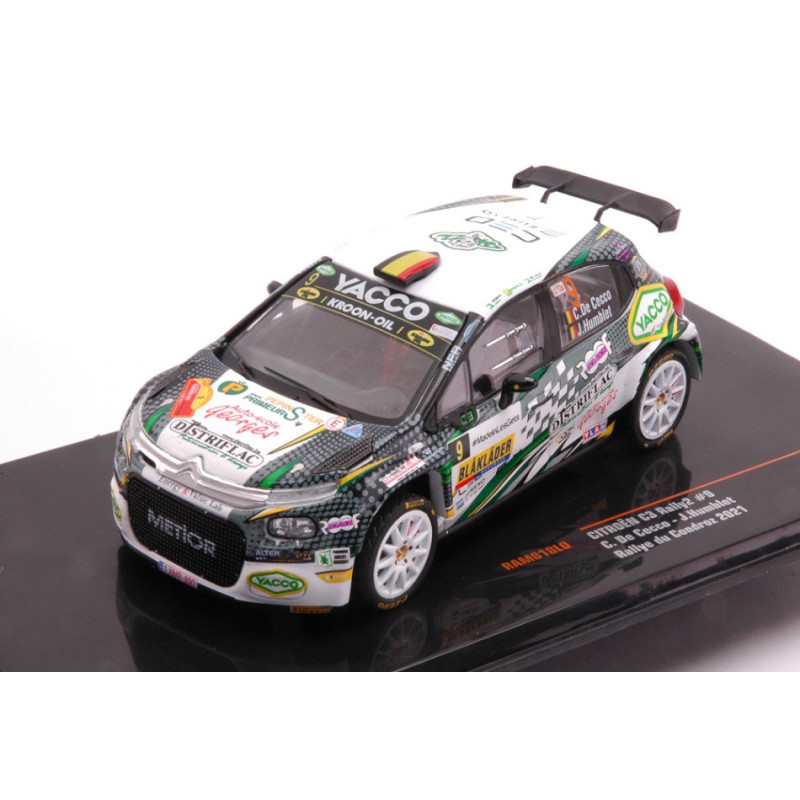 1:43 Ixo Model Citroen C3 RALLY2 N9 Rally DU Condroz huy 2021 DE Cecco/humblet