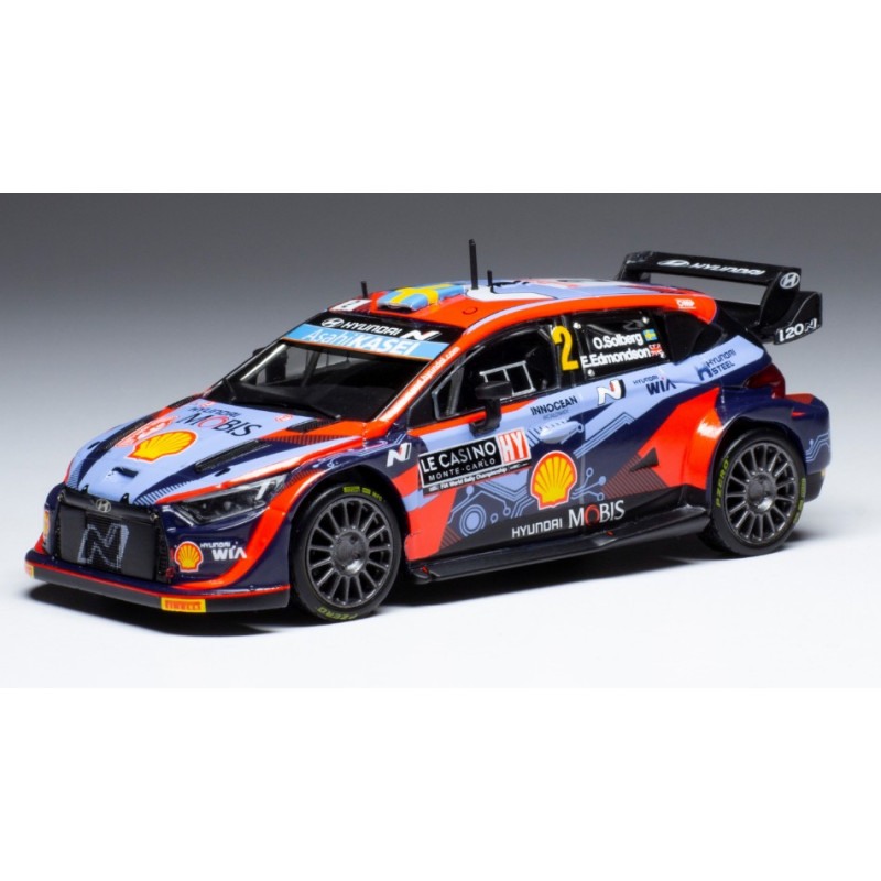 1:43 Ixo Model Hyundai i20 N WRC N2 Rally Monte Carlo 2022 Solberg/edmondson