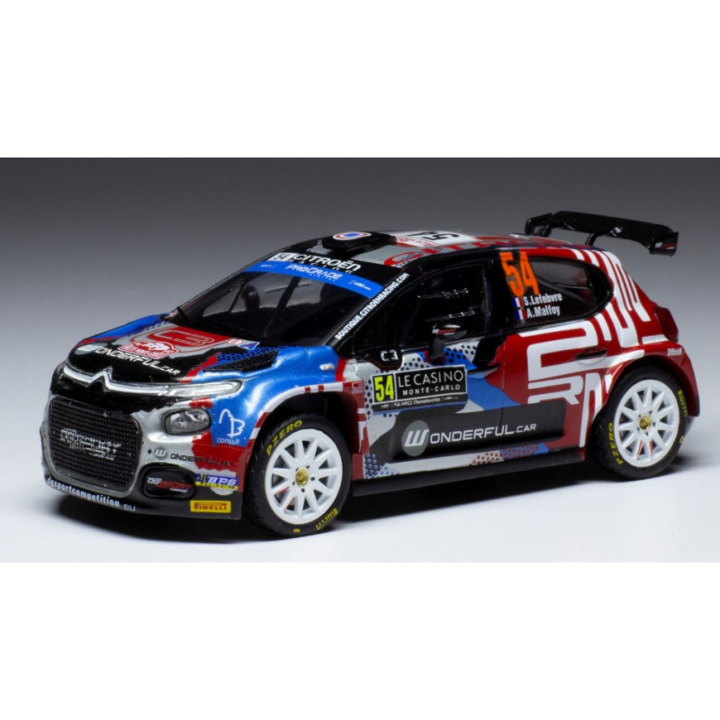 1:43 Ixo Model Citroen C3 RALLY2 N54 Rally Monte Carlo 2022 Lefebvre/malfoy