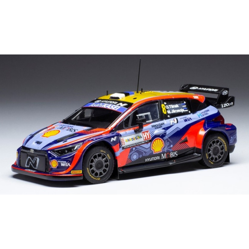 1:43 Ixo Model Hyundai i20 N8 Rally Sardegna 2022 Tanak/jarveoja