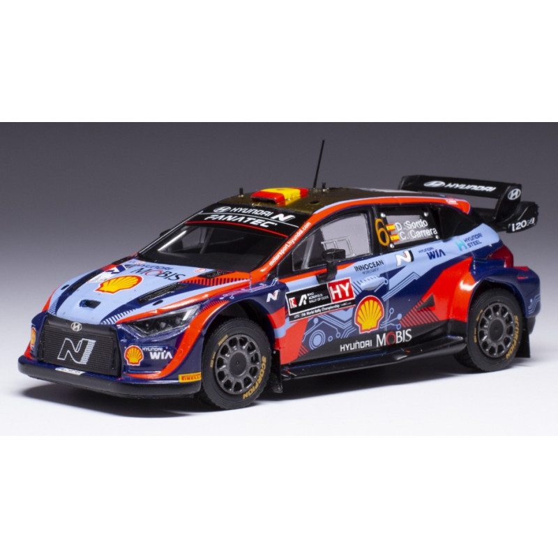 1:43 Ixo Model Hyundai i20 N WRC N6 Acropolis Rally 2022 Sordo/carrera