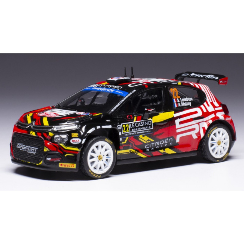 1:43 Ixo Model Citroen C3 WRC2 N22 Rally Monte Carlo 2023 LEFEBVRE/MALFOY