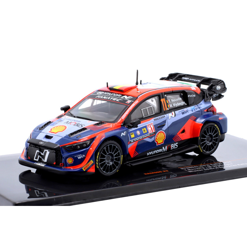 1:43 Ixo Model Hyundai I20 N WRC N11 Centr.europ.rally 2023 Neuville wydaeghe