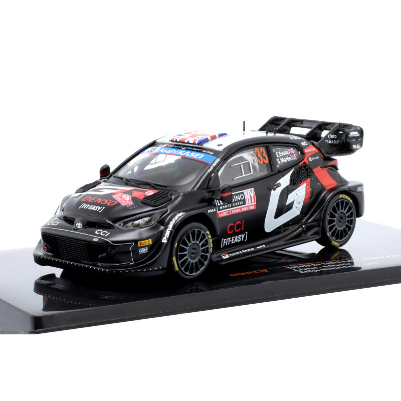 1:43 Ixo Model Toyota GR Yaris Hybrid N33 Rally Monte Carlo 2024 Evans martin