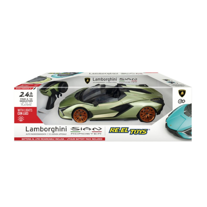 1:12 Re.el.toys Lamborghini Sian Verde C/batt.ricaricabili AL Litio Radiocomando