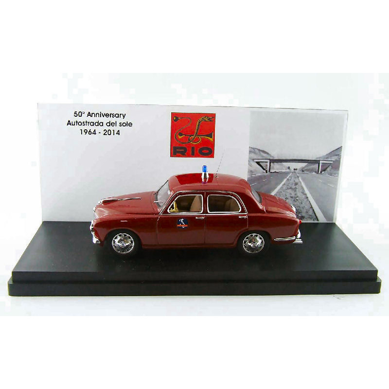 1:43 Rio Alfa Romeo 1900 Polizia Autostradale 50mo Anniv.autost.d.sole