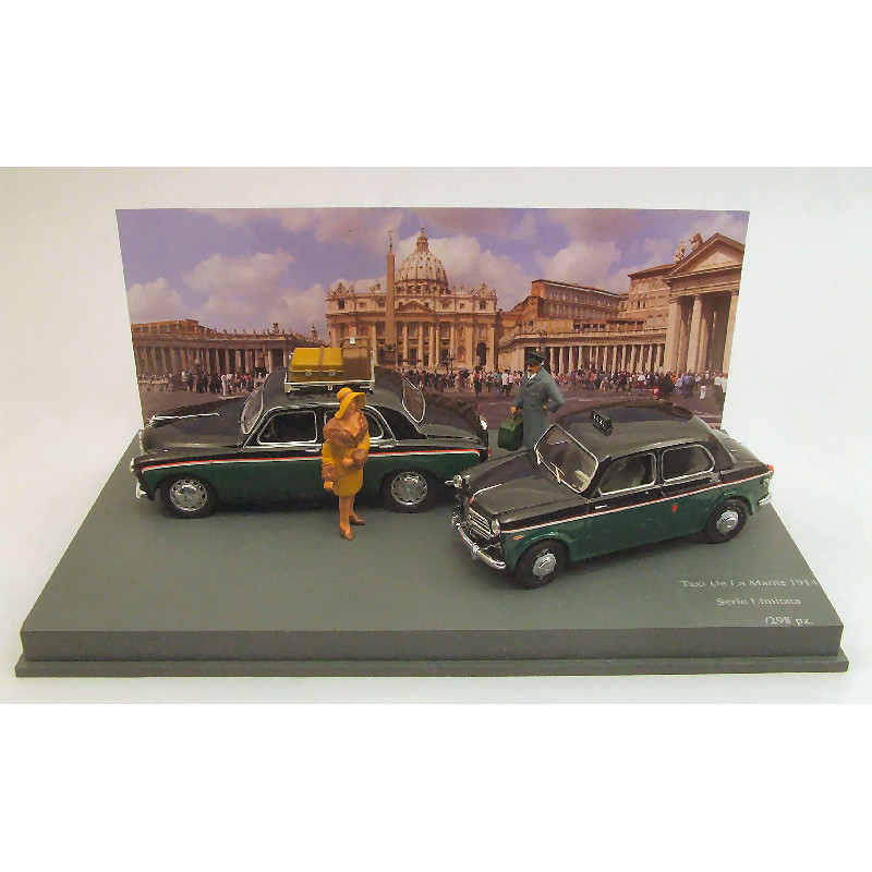 1:43 Rio Taxi Piazza S.pietro Alfa Romeo 1900 E Fiat 110 TV + 3 Figure