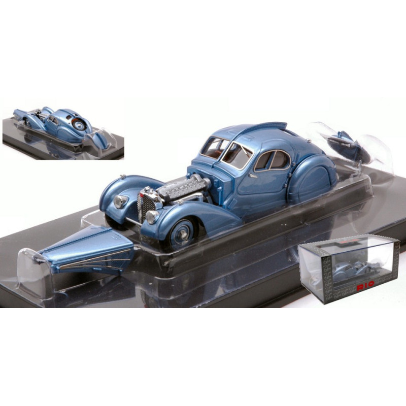 1:43 Rio Bugatti Type 57 SC Atlantic 1936 Blu Chiaro Metallizzato