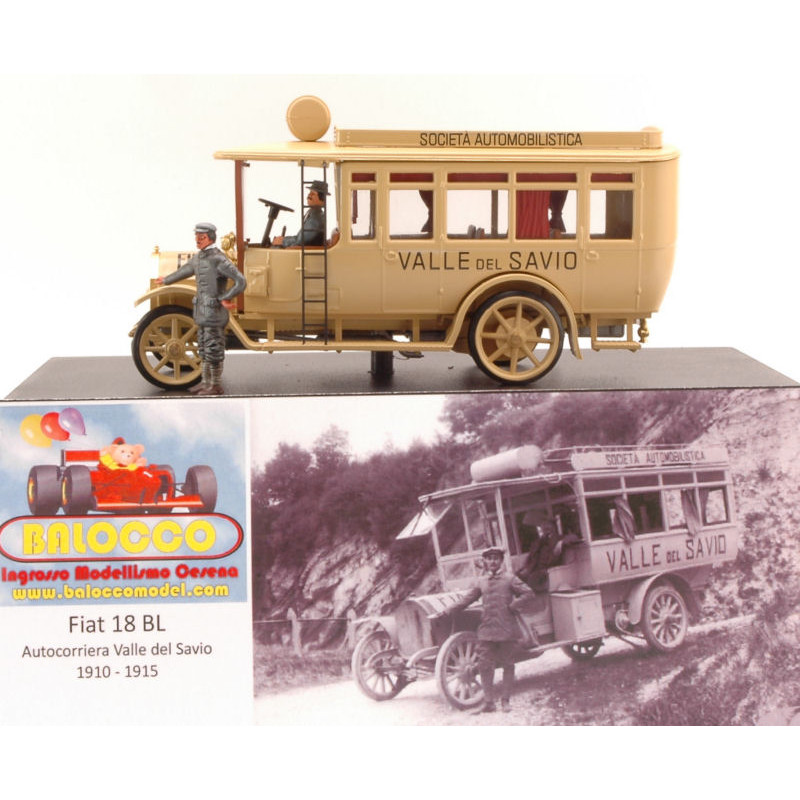 1:43 Balocco Fiat 18BL Autocorriera Vallesavio 1910 1915 Ed.lim.pcs 50