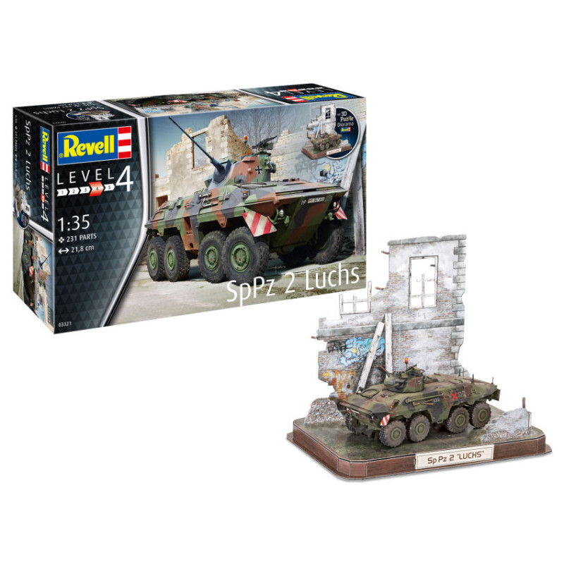 1:35 Revell Sppz 2 Luchs W/3D Puzzle Diorama KIT