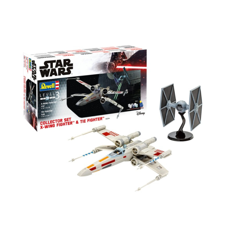 Revell Star Wars Collector SET X wing Fighter & TIE Fighter KIT 1:57   1:65