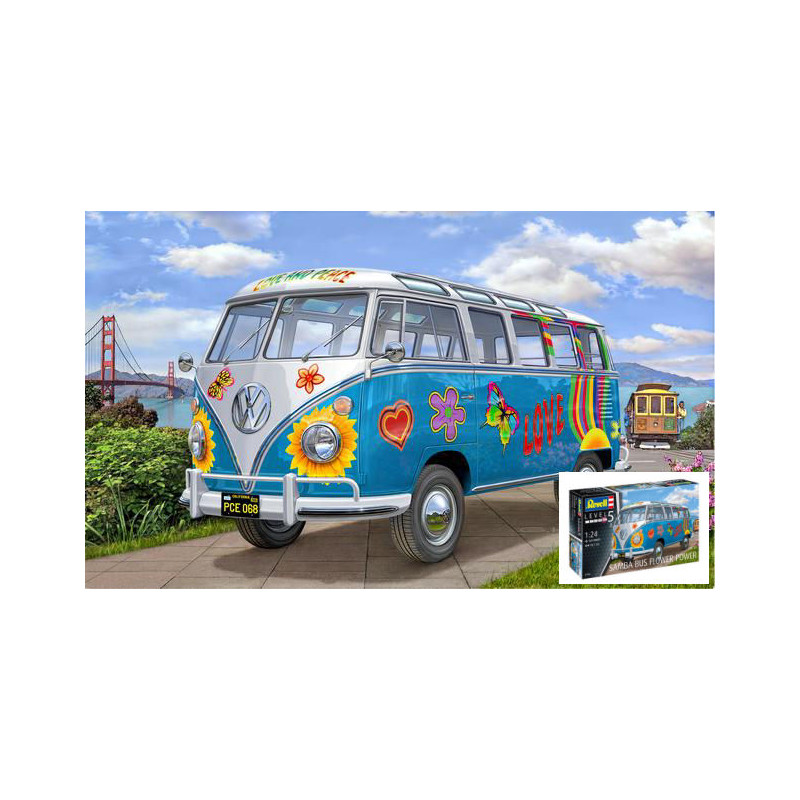 1:24 Revell VW T1 Samba BUS Flower Power KIT